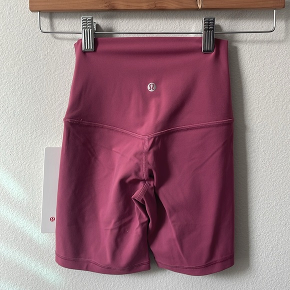 NWT Lululemon Align High-Rise Short 6” Washed Mauve Size 0 - Picture 3 of 7